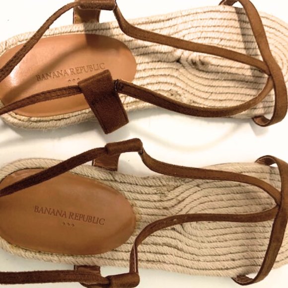 NWOT STRAPPY ESPADRILLE COGNAC - Picture 2 of 7